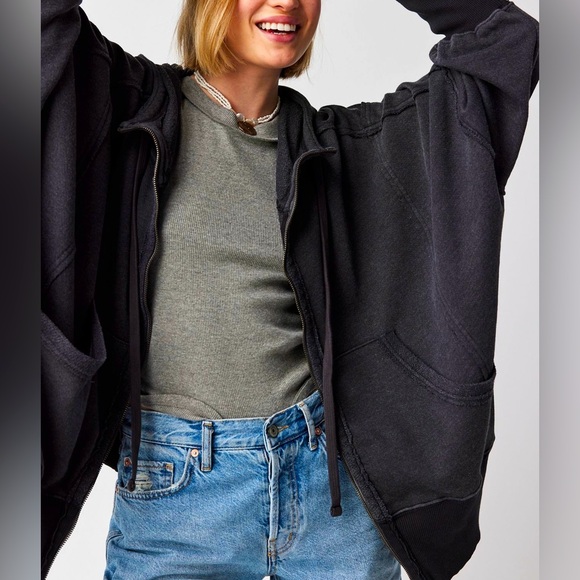 Free People Camden Zip Up Hoodie - Picture 1 of 4
